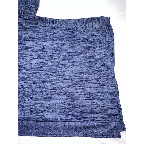 ATHLETA Sweatshirt Size S Blue Heathered Techie Blissful Hooded Poncho Pullover - Picture 13 of 16